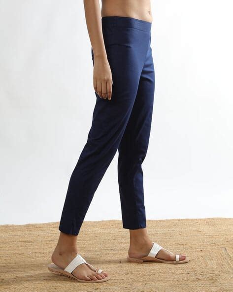 Buy Navy Blue Pants for Women by Svrnaa Online | Ajio.com
