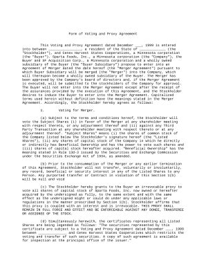 proxy agreement template Doc Template | pdfFiller