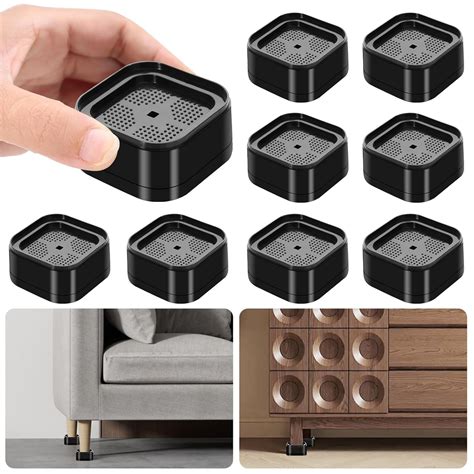 DIANZHU 8 Pack Furniture Risers Adjustable Bed Risers Heavy Duty Lifts ...