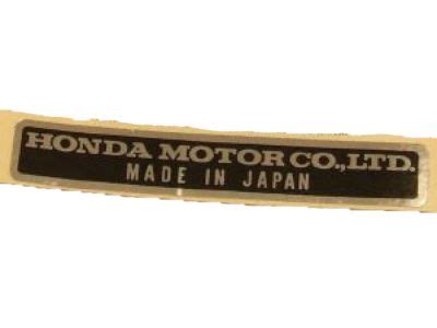 87125-041-680 - Genuine Honda Plate, Name