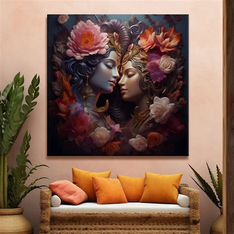Radha krishna Wall Art – Paper Plane Design