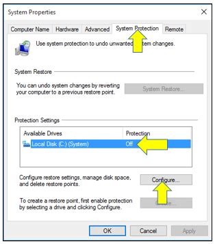System Protection for Windows 10 的图像结果