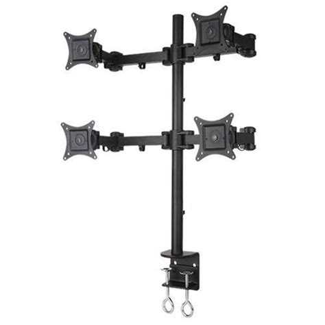 Four CLAMP Monitor Arm 4MS-CTB, 5 Years Warranty - Rife Technologies