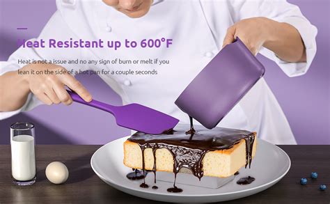Buy U-Taste Silicone Spatula Set with 600 Degrees Fahrenheit Heat ...
