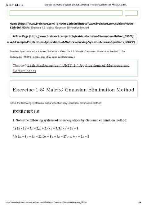 Image result for Gaussian Method Matrix