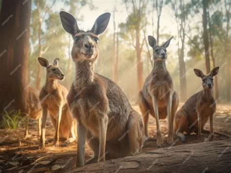 Group Of Kangaroos