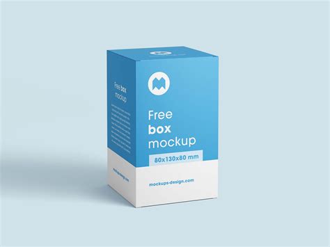 Free Vertical Box Mockup (PSD)