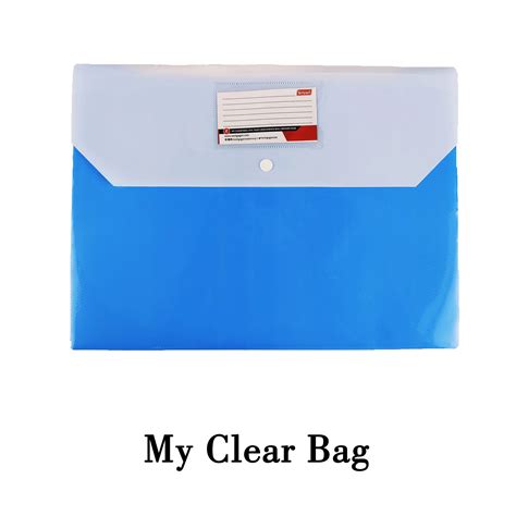 MCB-250-DP - My Clear Bag - Double Pocket Button Bag (Pack Of 12 - Mul ...