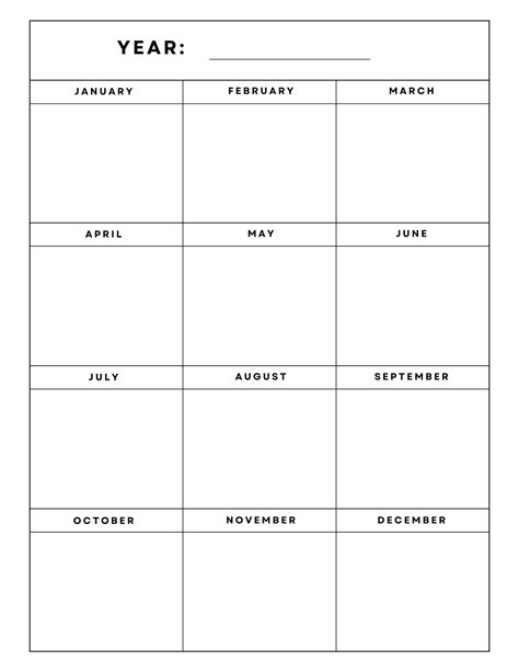 Free Printable 5 Year Calendar Template for Easy Planning