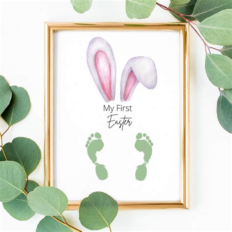 My First Easter Baby Footprint Keepsake, DIY Kid Crafts, Baby Footprint ...