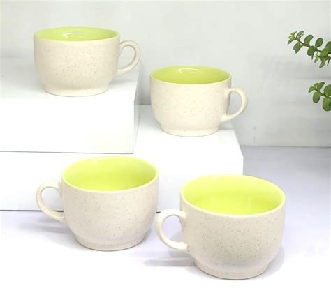 Buy KITTENS 'Lime White' Dual Shade Speckled Surface Mug | Coffee Mug ...