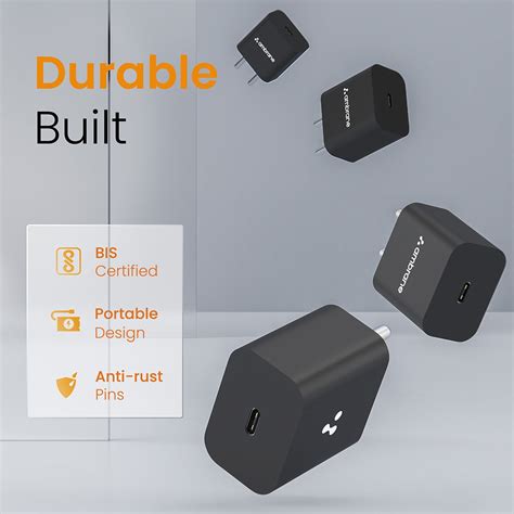 Buy Ambrane RAAP M20 Wall Charger, 20 W Intelligent fast charging with ...