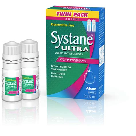Systane Ultra Multi-Dose Preservative Free Eye Drops for Sensitive Eyes, Soothing Relief, 10ml ...