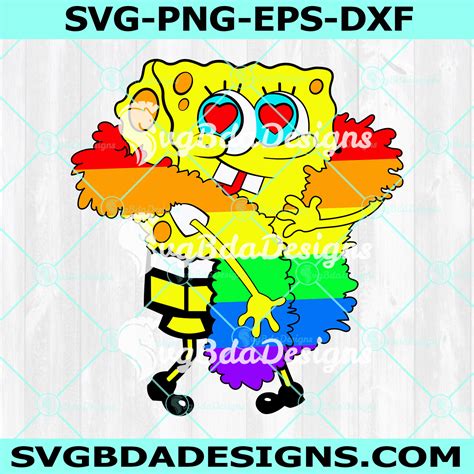 Lgbt SpongeBob Svg, Spongebob Pride Svg, Gay Pride Svg