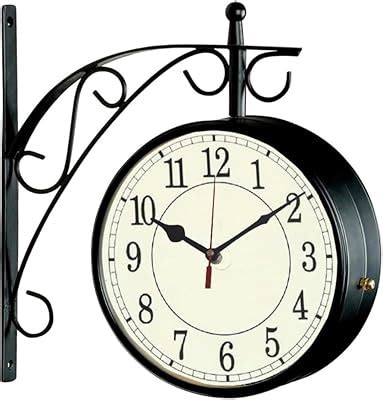 Buy SellPlus Black Iron 8 Inch Victoria Station Clock London Vintage ...