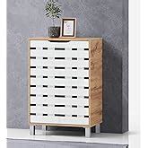 DeckUp Plank Alvo 2-Door Engineered Wood Shoe Rack (Wotan Oak and White ...