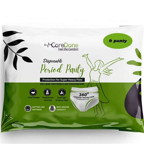 Buy CareDone Overnight Disposable Period Panties for Heavy Flow Period ...