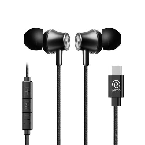 pTron Boom Play in Ear Type C Wired Headphones with Mic, 10Mm Drivers ...