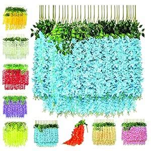 Buy SAI PRASEEDA Water Proof Hanging Artificial Wisteria Flower Strings ...