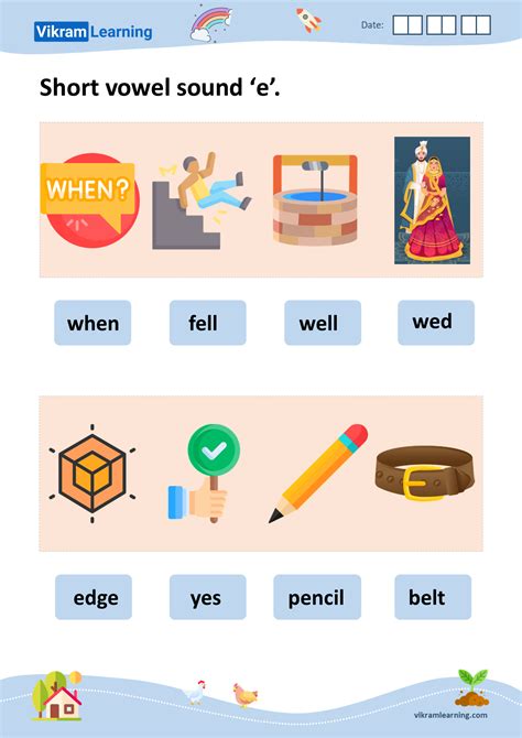 Download phonics short and long vowel sounds 'e' worksheets ...