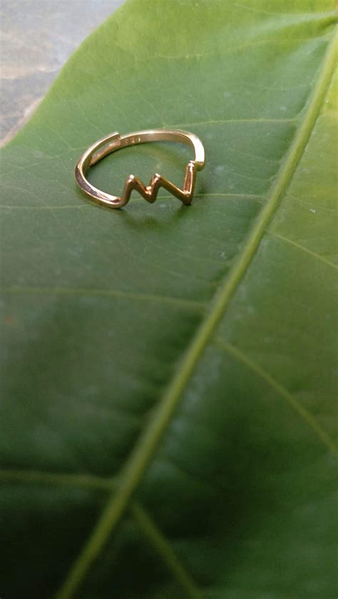 Silver Zircon Heartbeat Ring