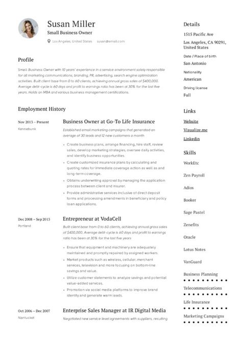 Business Owner Profile Sample 的图像结果