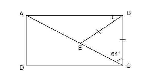 In the figure below, not drawn to scale, ABCD is a rectangle. AEC is a ...