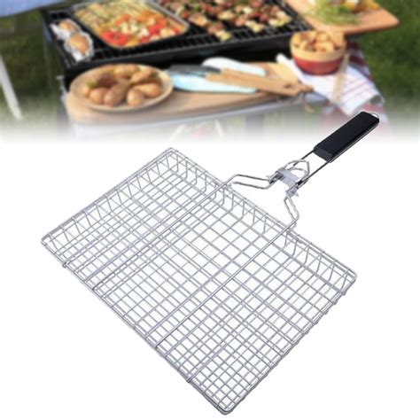 Miulika Fish Grilling Basket, Rustproof Stainless Steel BBQ Mesh ...