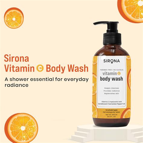 Buy SIRONA VITAMIN C BODY WASH FOR MEN & WOMEN - 300 ML Online & Get ...