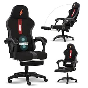 Drogo Ergonomic Gaming Chair With Breathable Fabric, Armrests ...