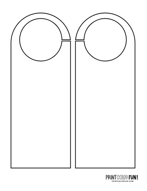 Blank door hangers printables coloring page from PrintColorFun com ...