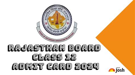 RBSE Class 12 Admit Card 2024: Check Release Date, Exam Day Guidelines ...