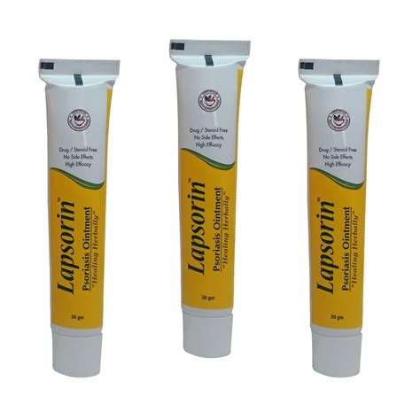 Buy Lapsorin psoriasis al ointment/cream 30gm Pack of 3 - For plaque ...