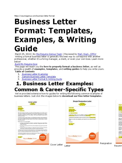 Business Letter Format | PDF | Typefaces | Writing