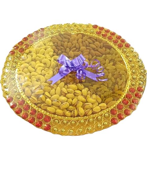 Koogly Handmade Dry Fruit Thali with Dry Fruits - 5 Part, Mix Dry ...