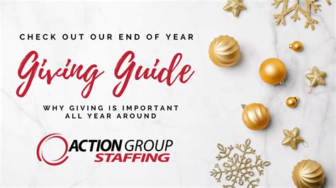 Our End-of-Year Giving Guide | Action Group Staffing
