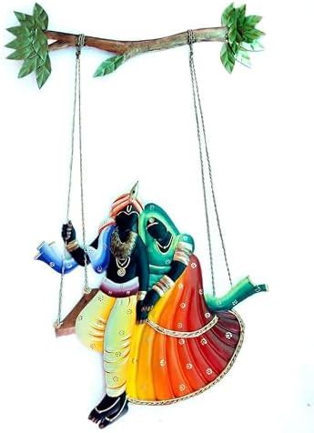 Mauli Handicraft Handmade Iron Decorative Radheshyam Swing (Jhula) - 8 ...