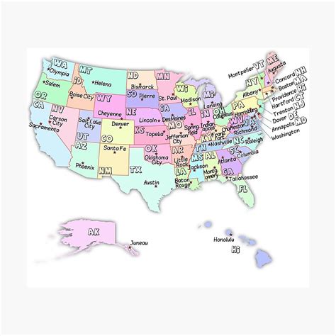 USA Map Abbreviation 的图像结果