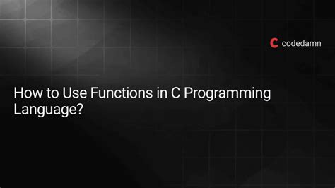 How to Writing a Functions in C Program 的图像结果