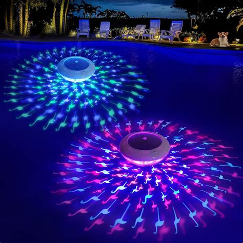 Amazon.com : Goallim Solar Floating Pool Lights Flamingo Dynamic ...