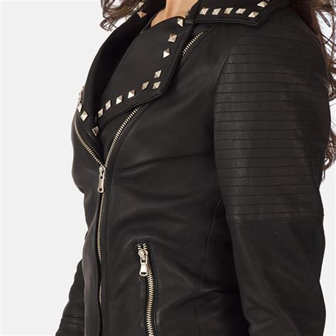 Sally Mae Studded Leather Biker Jacket – Good Leather Garments