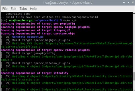 OpenCV 4.1.1 Tutorial Python Raspberry Pi 的图像结果