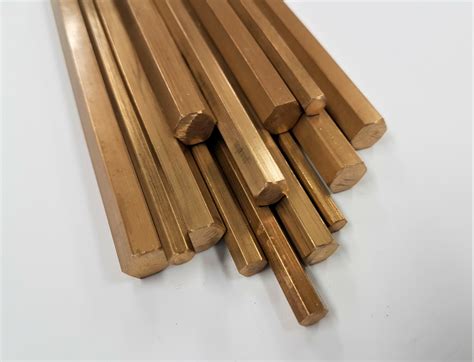Brass Hexagon Solid Bar Model Making 5 6 8 & 10mm A/F 50 to 1000mm (1m ...