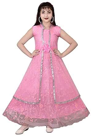 Buy Kitty-Fashion Beautiful Party Princess Gown for Girls (7-8 Years ...