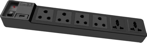 Frontech Multi-Plug with LED Indicator |4 Indian, 2 Universal Sockets ...