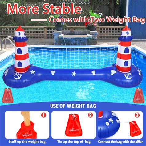EagleStone Pool Volleyball Net &Basketball Hoop India | Ubuy