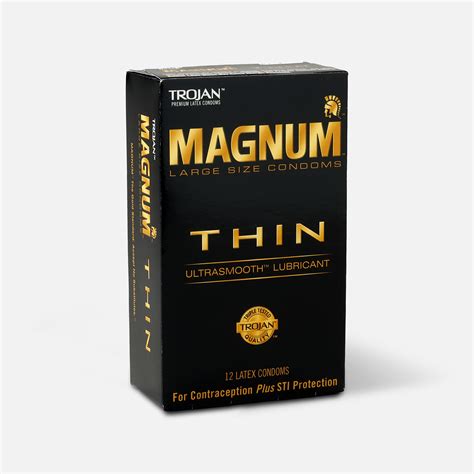 Trojan Condoms Magnum Lubricated Latex Thin, Large 12 ct.