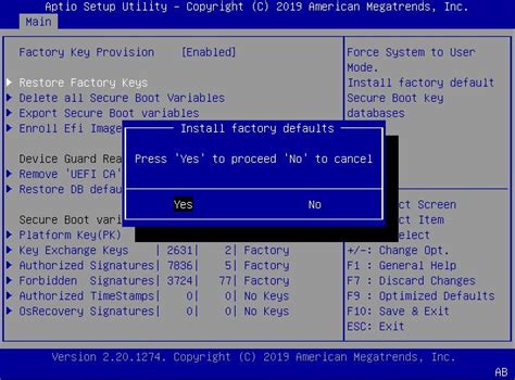 Install Default Secure Boot Keys 的图像结果