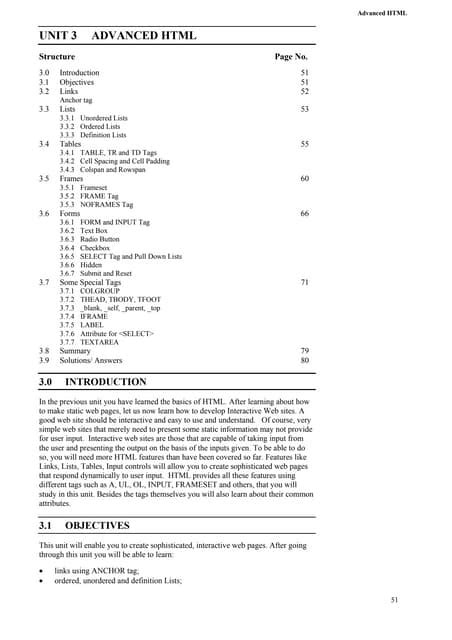 Image result for HTML Advanced Features Class 7