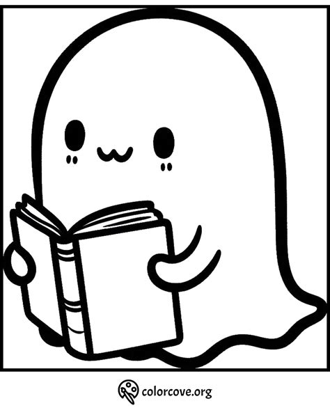 Ghost Coloring Page Cute